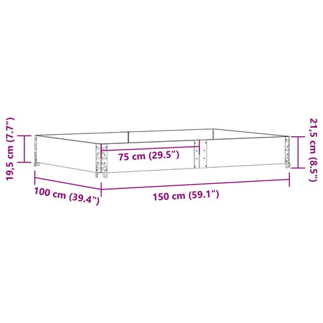 Plantenbak 150x100 cm massief grenenhout - AllerleiShop