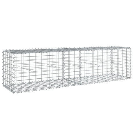 Schanskorf 200x50x50 cm gegalvaniseerd ijzer zilverkleurig - AllerleiShop