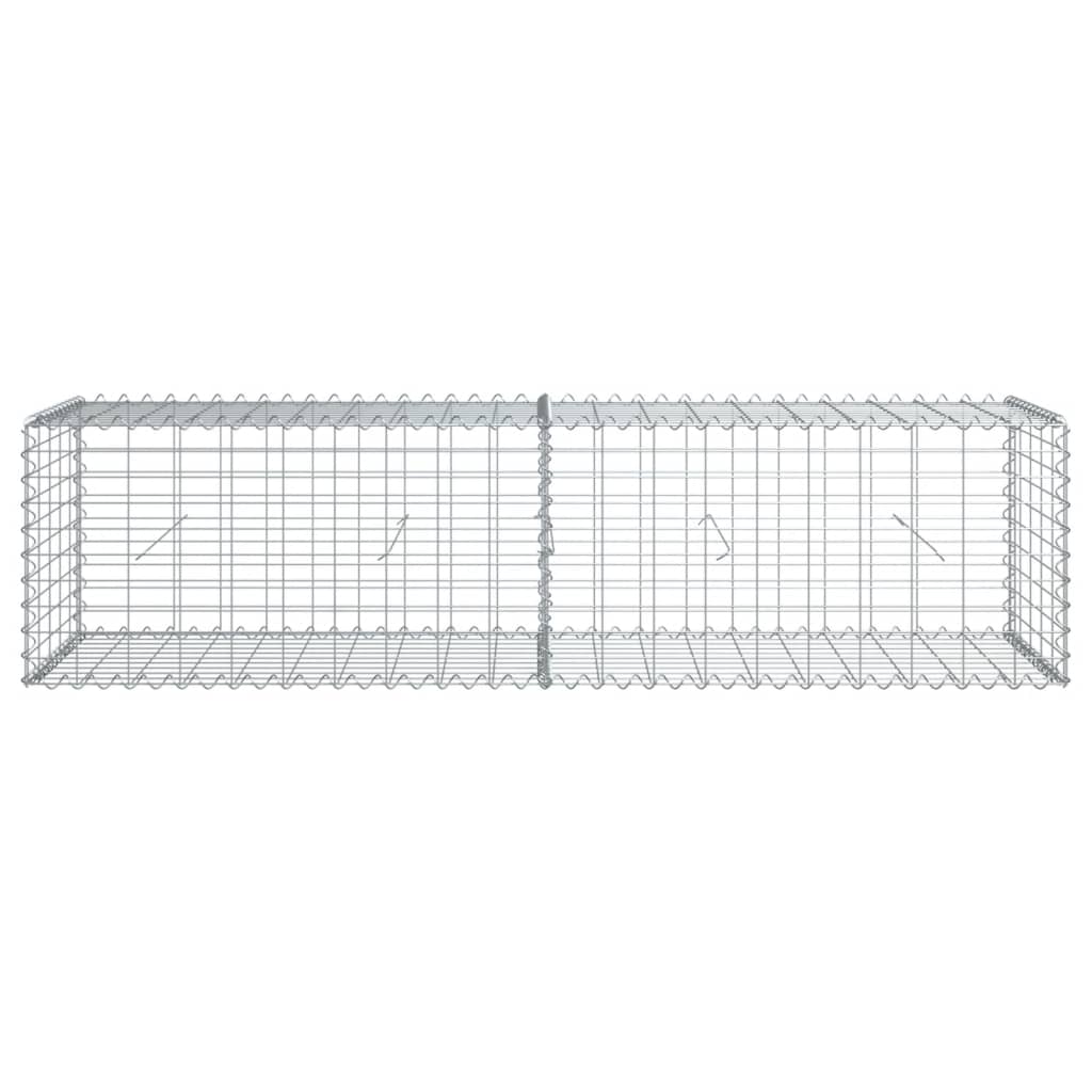 Schanskorf 200x50x50 cm gegalvaniseerd ijzer zilverkleurig - AllerleiShop