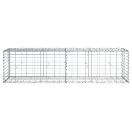 Schanskorf 200x50x50 cm gegalvaniseerd ijzer zilverkleurig - AllerleiShop