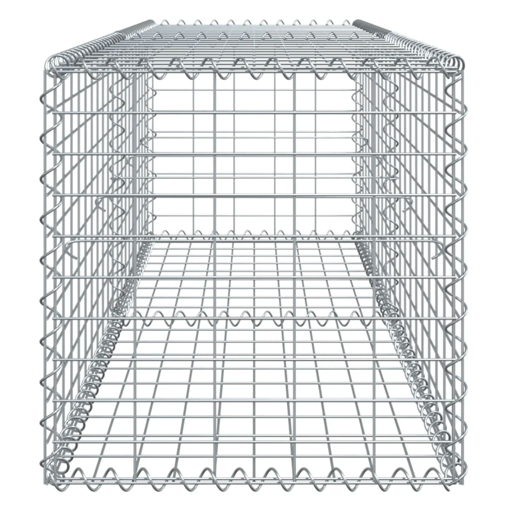 Schanskorf 200x50x50 cm gegalvaniseerd ijzer zilverkleurig - AllerleiShop