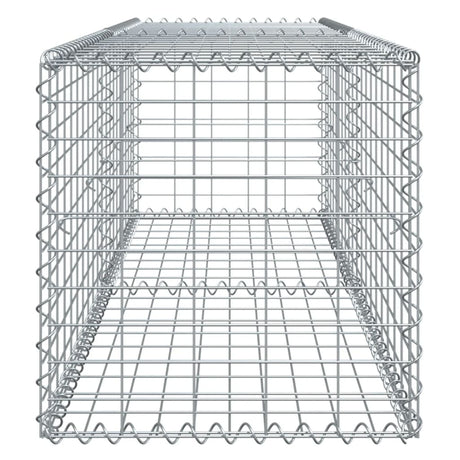 Schanskorf 200x50x50 cm gegalvaniseerd ijzer zilverkleurig - AllerleiShop