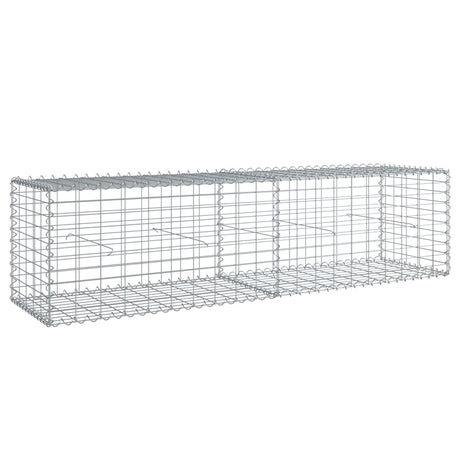 Schanskorf 200x50x50 cm gegalvaniseerd ijzer zilverkleurig - AllerleiShop