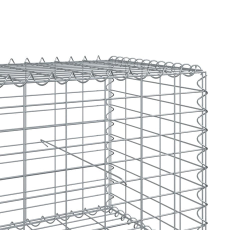 Schanskorf 200x50x50 cm gegalvaniseerd ijzer zilverkleurig - AllerleiShop