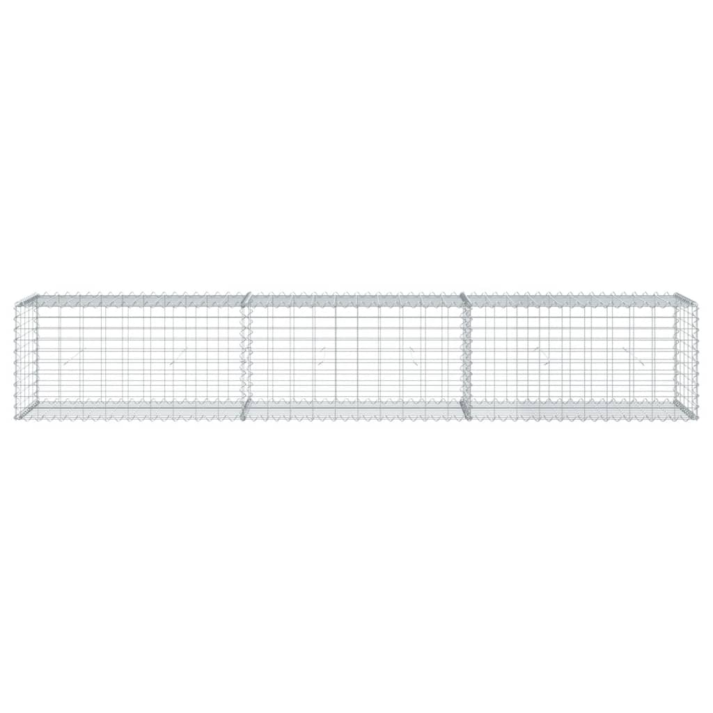 Schanskorf 300x50x50 cm gegalvaniseerd ijzer zilverkleurig - AllerleiShop