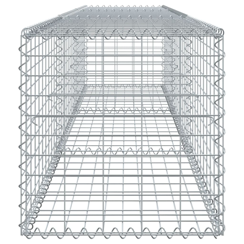 Schanskorf 300x50x50 cm gegalvaniseerd ijzer zilverkleurig - AllerleiShop