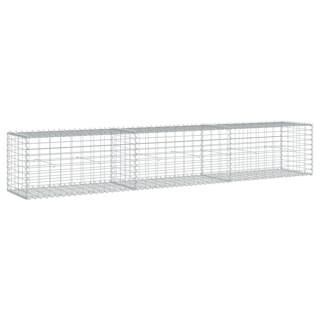 Schanskorf 300x50x50 cm gegalvaniseerd ijzer zilverkleurig - AllerleiShop