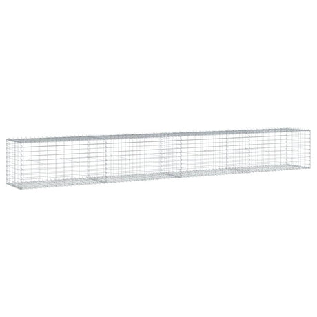 Schanskorf 400x50x50 cm gegalvaniseerd ijzer zilverkleurig - AllerleiShop