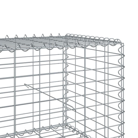 Schanskorf 400x50x50 cm gegalvaniseerd ijzer zilverkleurig - AllerleiShop