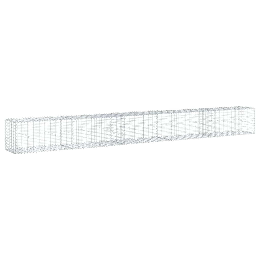 Schanskorf 500x50x50 cm gegalvaniseerd ijzer zilverkleurig - AllerleiShop