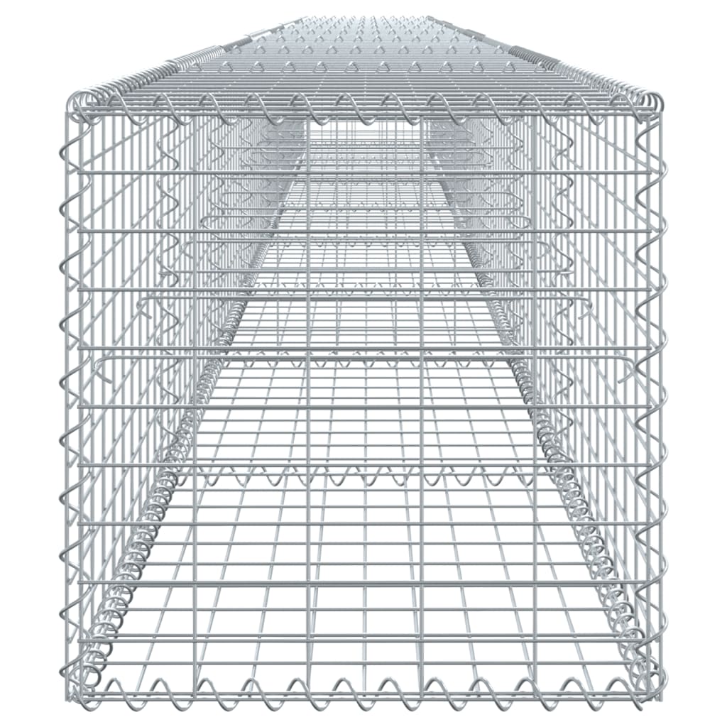 Schanskorf 800x50x50 cm gegalvaniseerd ijzer zilverkleurig - AllerleiShop