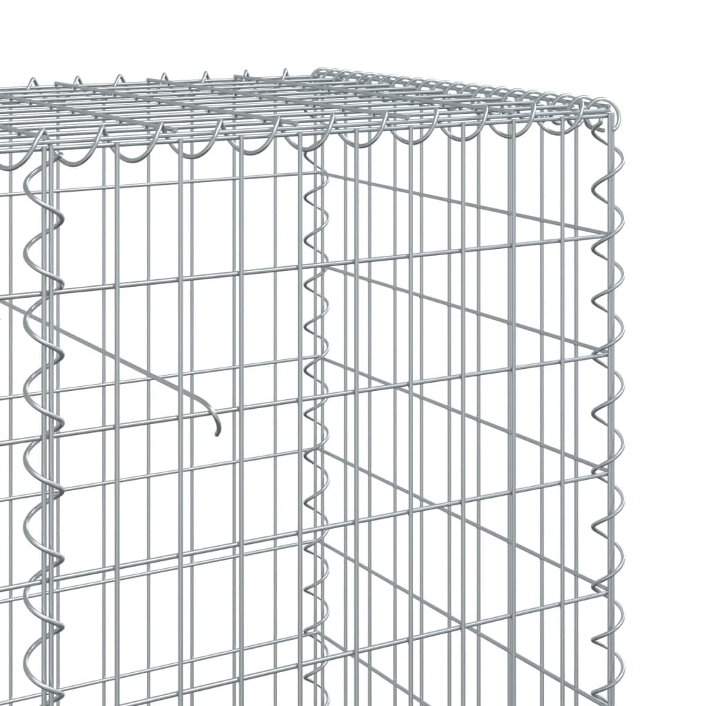 Schanskorf 100x50x100 cm gegalvaniseerd ijzer zilverkleurig - AllerleiShop