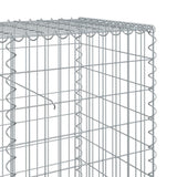 Schanskorf 100x50x100 cm gegalvaniseerd ijzer zilverkleurig - AllerleiShop