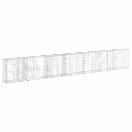 Schanskorf 700x50x100 cm gegalvaniseerd ijzer zilverkleurig - AllerleiShop