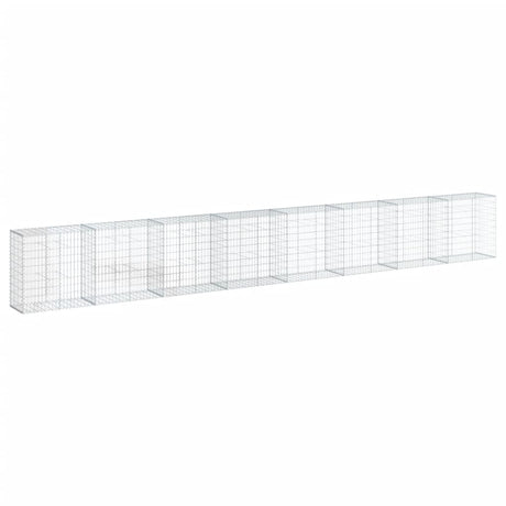 Schanskorf 800x50x100 cm gegalvaniseerd ijzer zilverkleurig - AllerleiShop