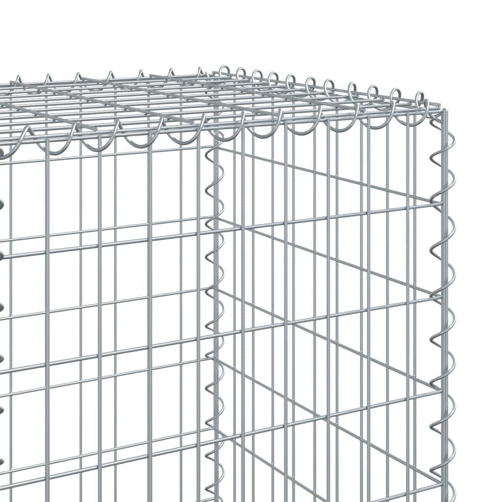 Schanskorf 400x50x150 cm gegalvaniseerd ijzer zilverkleurig - AllerleiShop