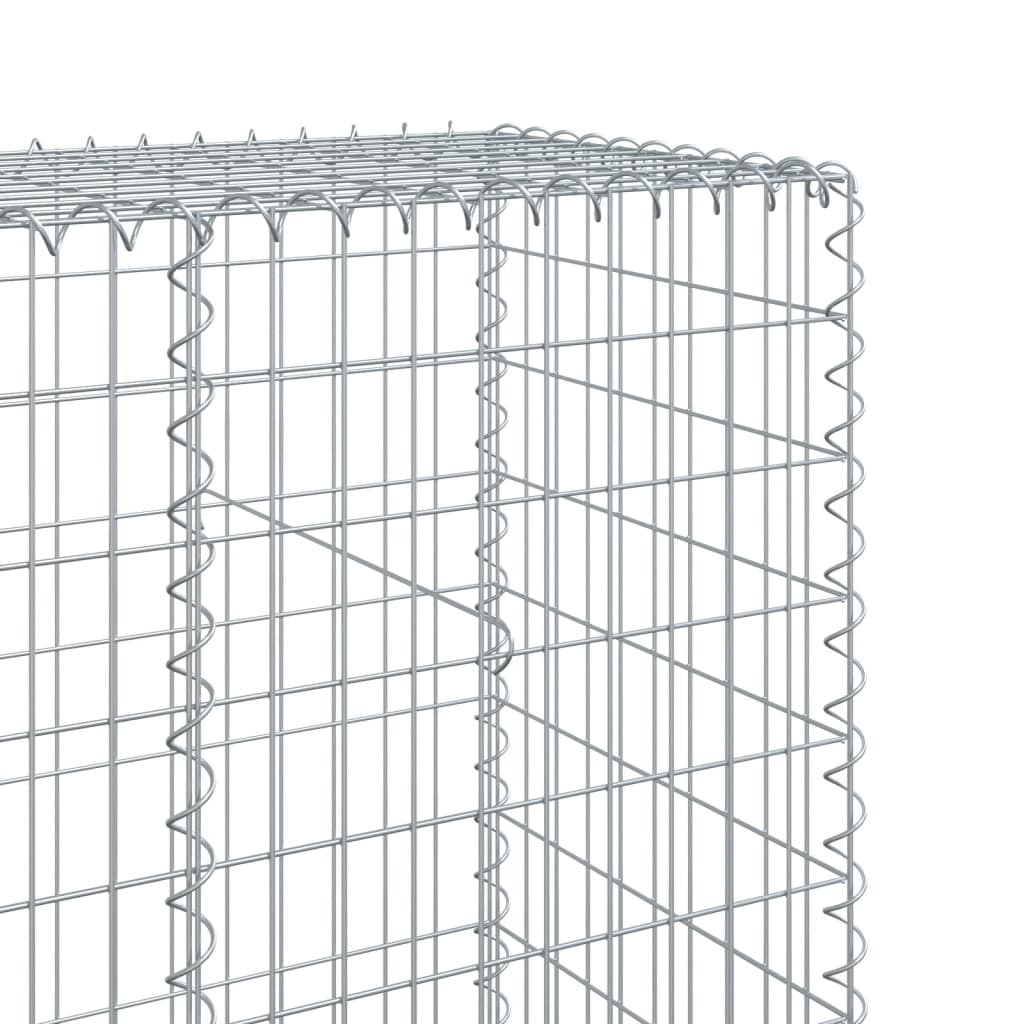 Schanskorf 400x50x200 cm gegalvaniseerd ijzer zilverkleurig - AllerleiShop