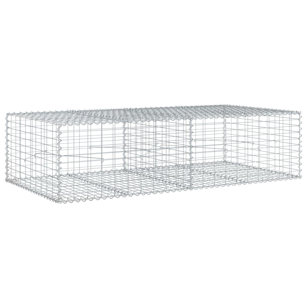 Schanskorf 200x100x50 cm gegalvaniseerd ijzer zilverkleurig - AllerleiShop