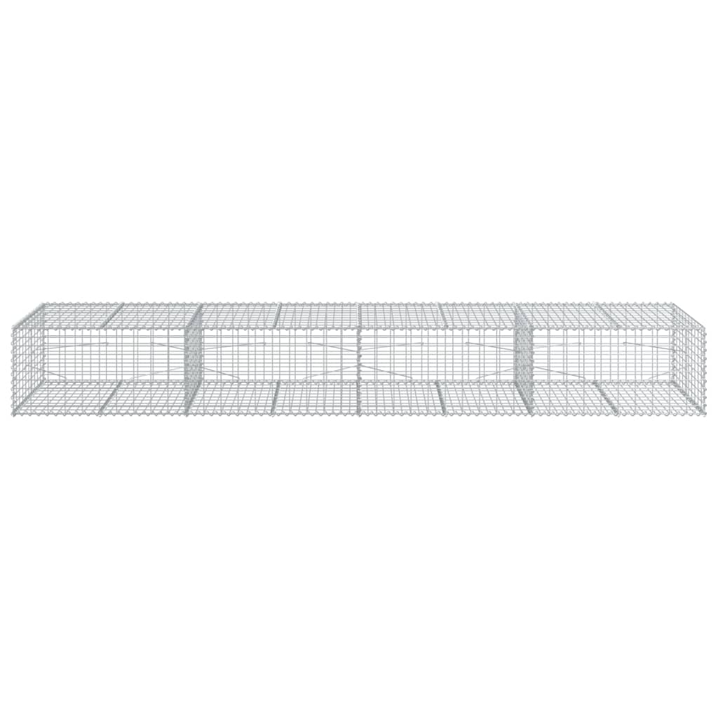 Schanskorf 400x100x50 cm gegalvaniseerd ijzer zilverkleurig - AllerleiShop