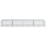 Schanskorf 400x100x50 cm gegalvaniseerd ijzer zilverkleurig - AllerleiShop