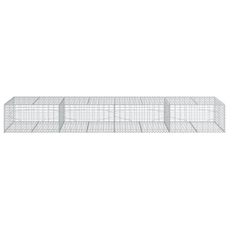 Schanskorf 400x100x50 cm gegalvaniseerd ijzer zilverkleurig - AllerleiShop