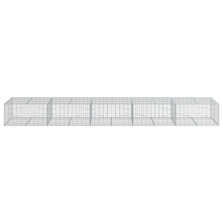 Schanskorf 500x100x50 cm gegalvaniseerd ijzer zilverkleurig - AllerleiShop