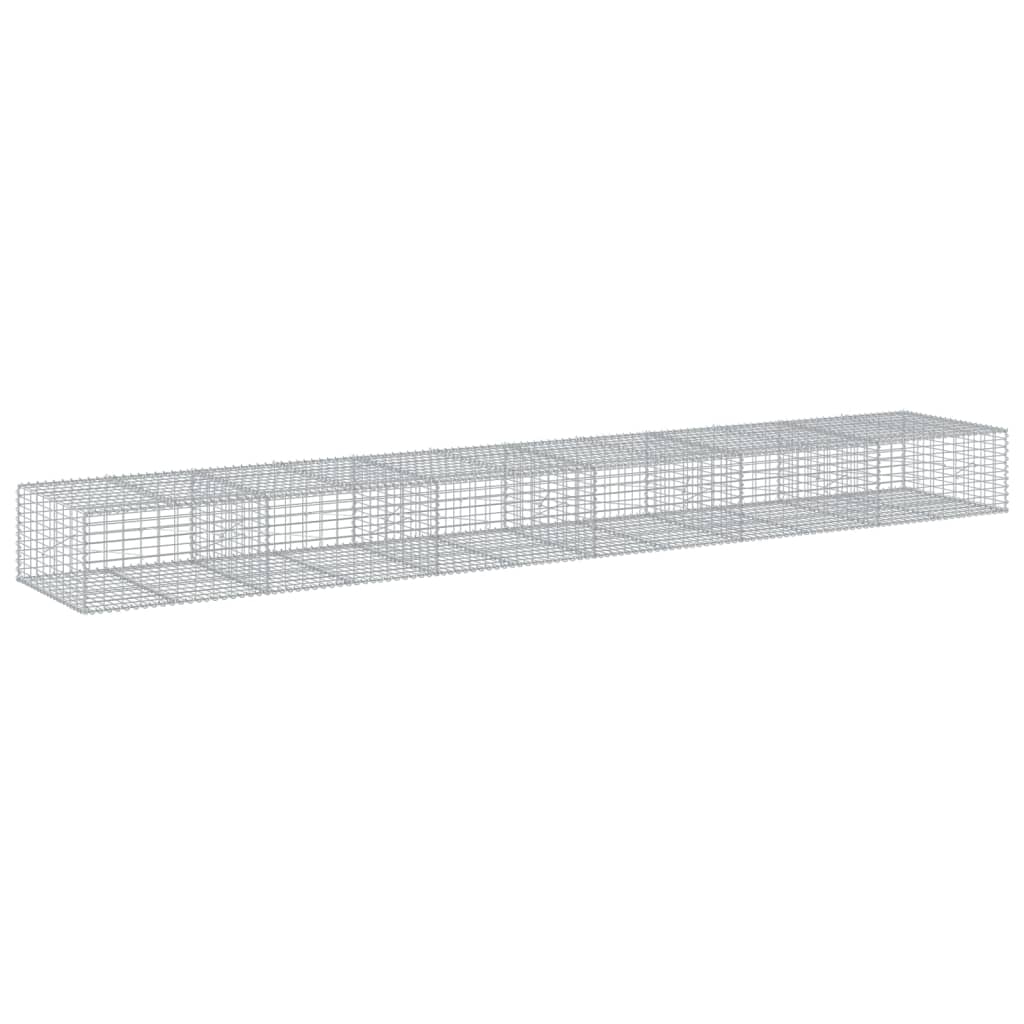 Schanskorf 600x100x50 cm gegalvaniseerd ijzer zilverkleurig - AllerleiShop