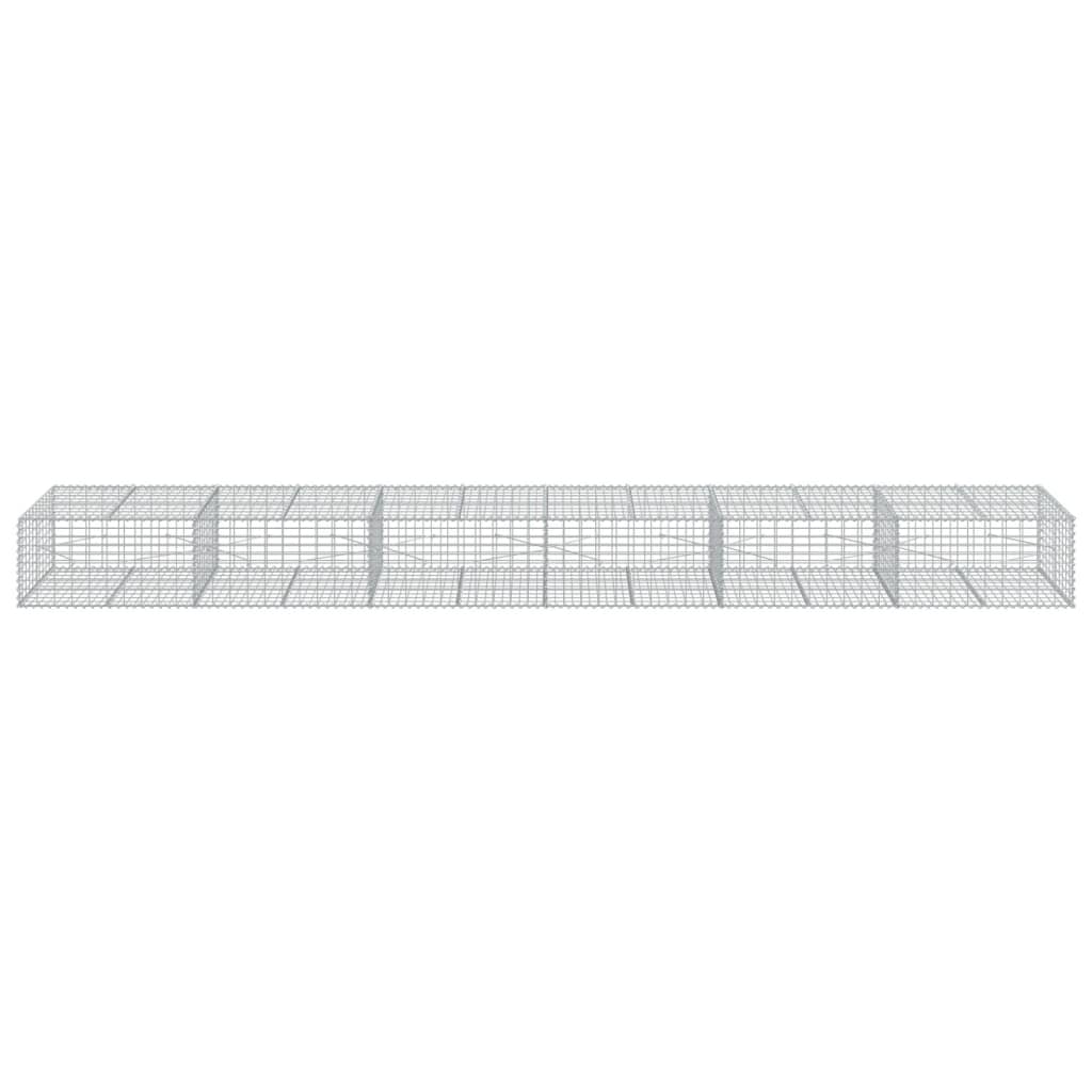 Schanskorf 600x100x50 cm gegalvaniseerd ijzer zilverkleurig - AllerleiShop