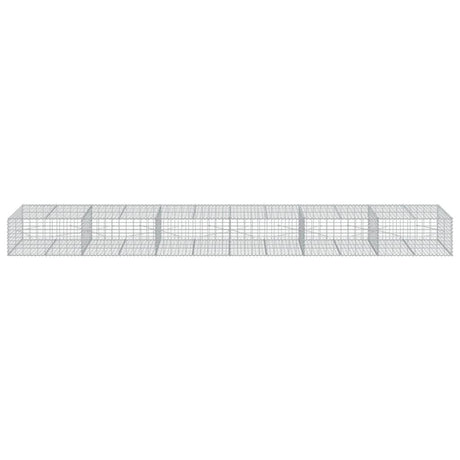 Schanskorf 600x100x50 cm gegalvaniseerd ijzer zilverkleurig - AllerleiShop