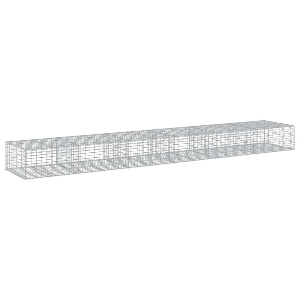 Schanskorf 600x100x50 cm gegalvaniseerd ijzer zilverkleurig - AllerleiShop