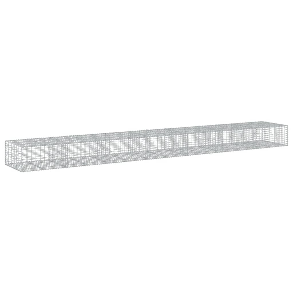 Schanskorf 700x100x50 cm gegalvaniseerd ijzer zilverkleurig - AllerleiShop