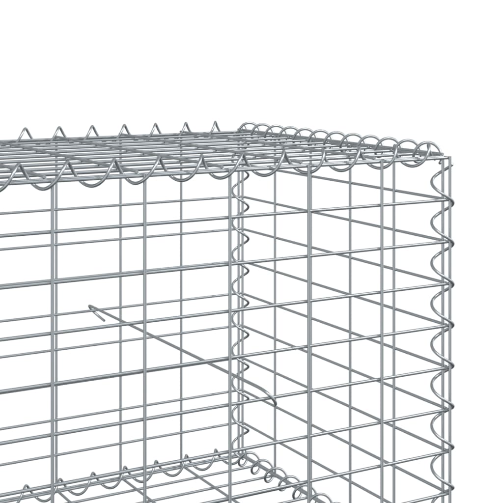 Schanskorf 700x100x50 cm gegalvaniseerd ijzer zilverkleurig - AllerleiShop