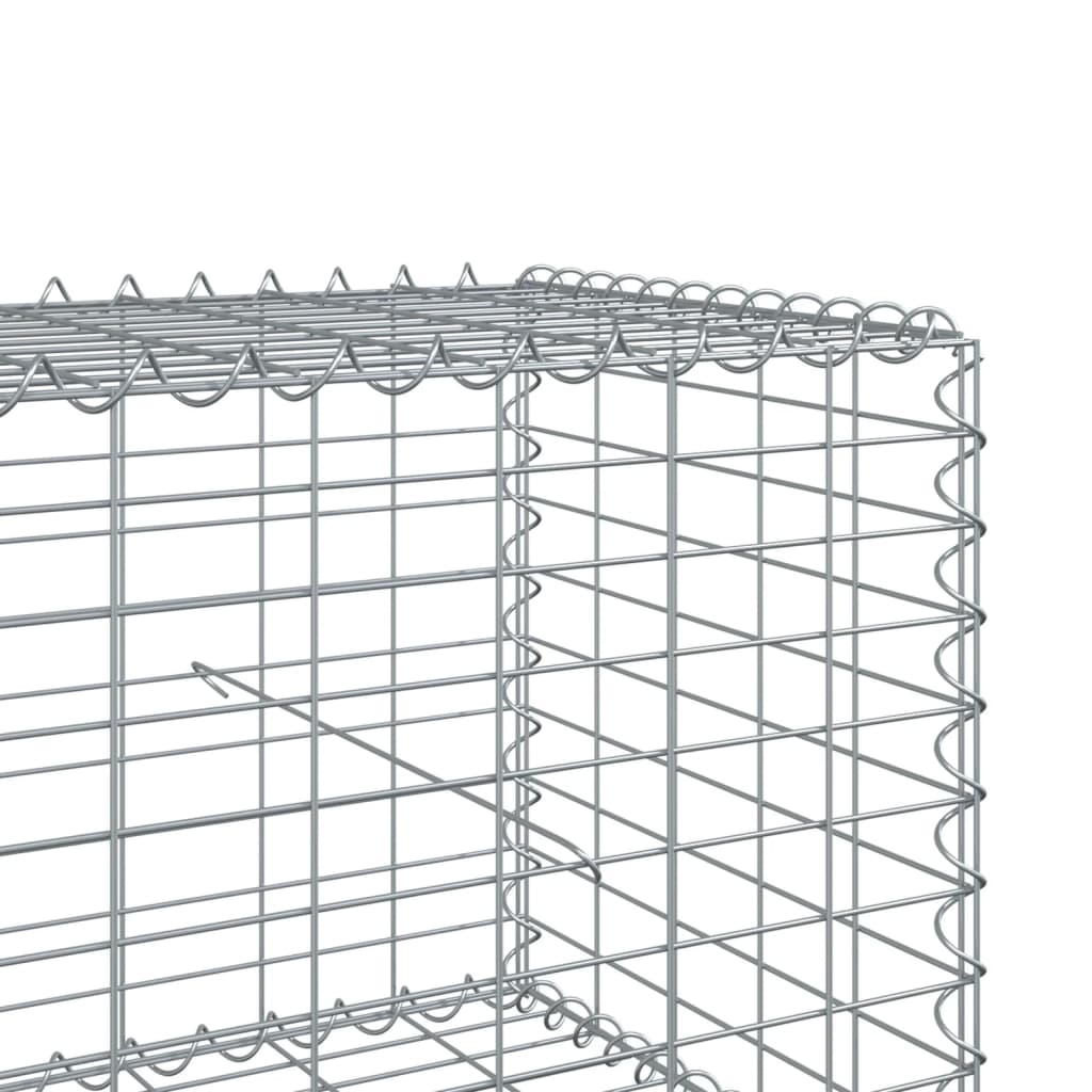 Schanskorf 900x100x50 cm gegalvaniseerd ijzer zilverkleurig - AllerleiShop