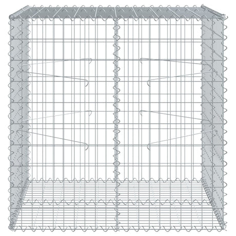 Schanskorf 100x100x100 cm gegalvaniseerd ijzer zilverkleurig - AllerleiShop