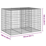 Schanskorf 150x100x100 cm gegalvaniseerd ijzer zilverkleurig - AllerleiShop