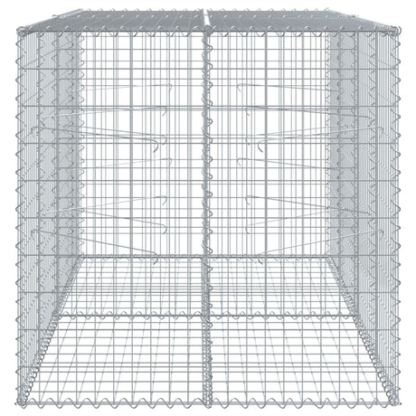 Schanskorf 200x100x100 cm gegalvaniseerd ijzer zilverkleurig - AllerleiShop