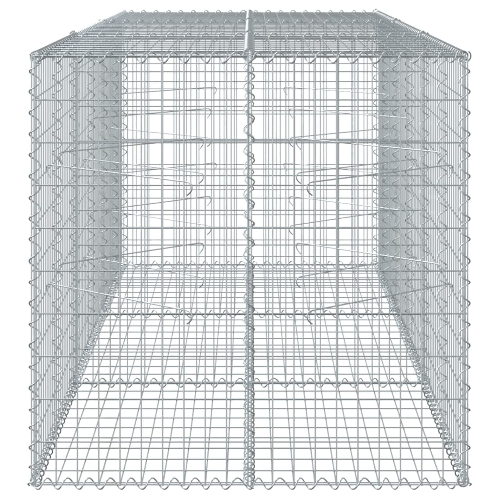 Schanskorf 300x100x100 cm gegalvaniseerd ijzer zilverkleurig - AllerleiShop