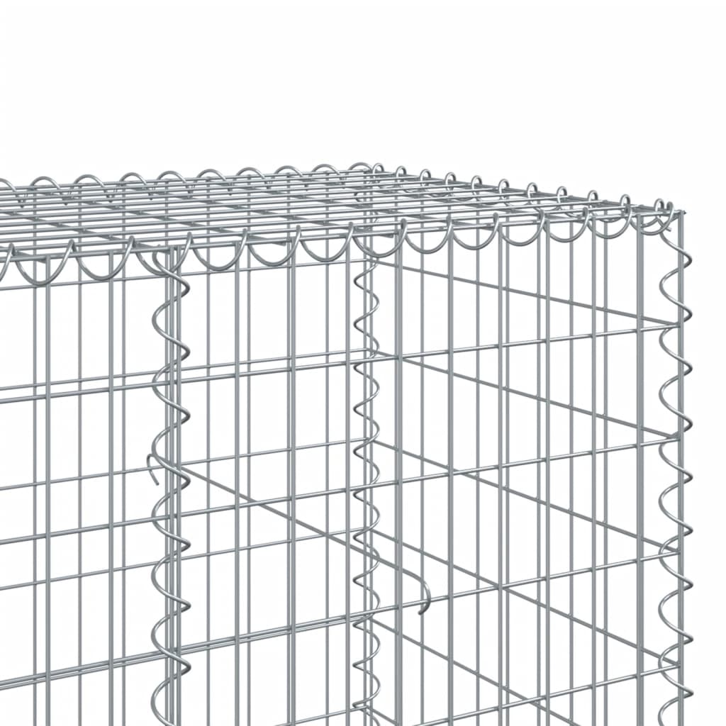 Schanskorf 350x100x100 cm gegalvaniseerd ijzer zilverkleurig - AllerleiShop