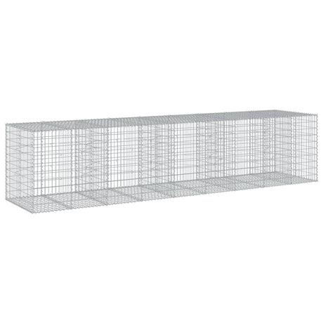 Schanskorf 450x100x100 cm gegalvaniseerd ijzer zilverkleurig - AllerleiShop