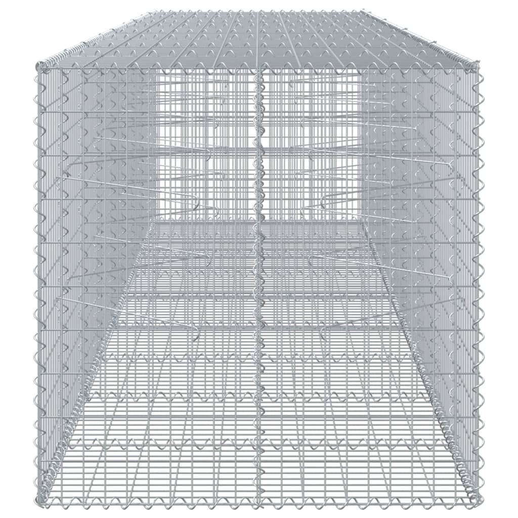 Schanskorf 450x100x100 cm gegalvaniseerd ijzer zilverkleurig - AllerleiShop