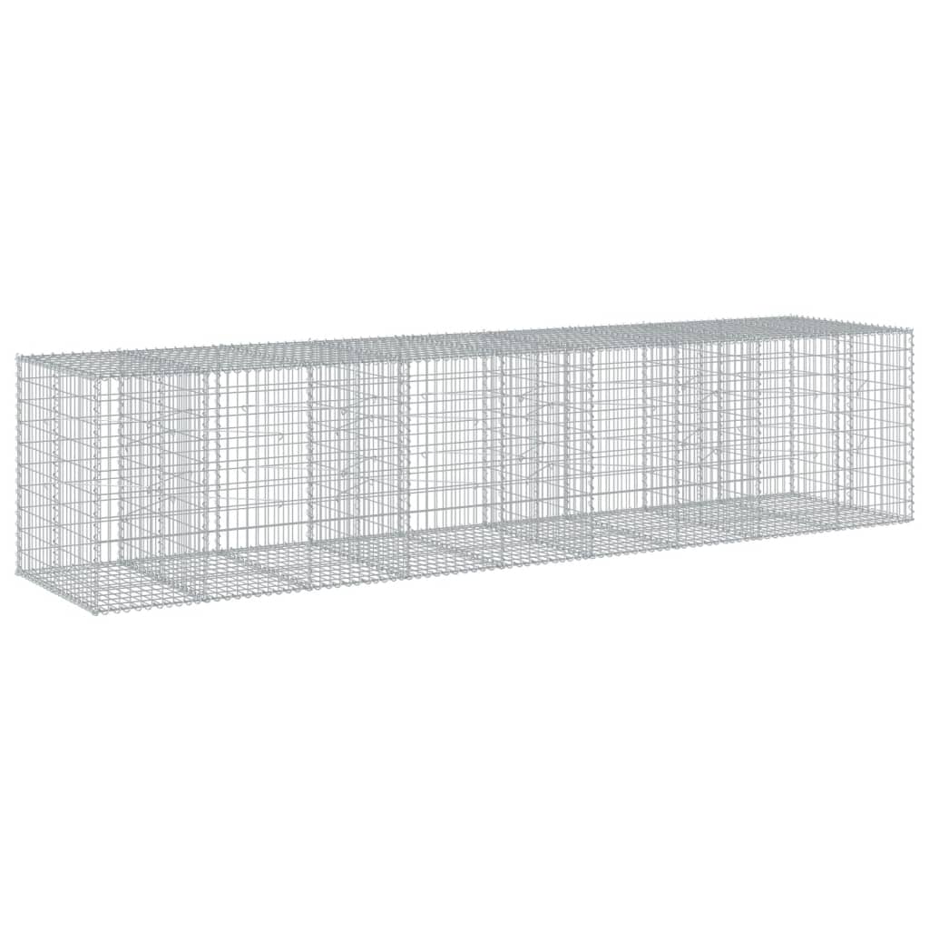 Schanskorf 450x100x100 cm gegalvaniseerd ijzer zilverkleurig - AllerleiShop