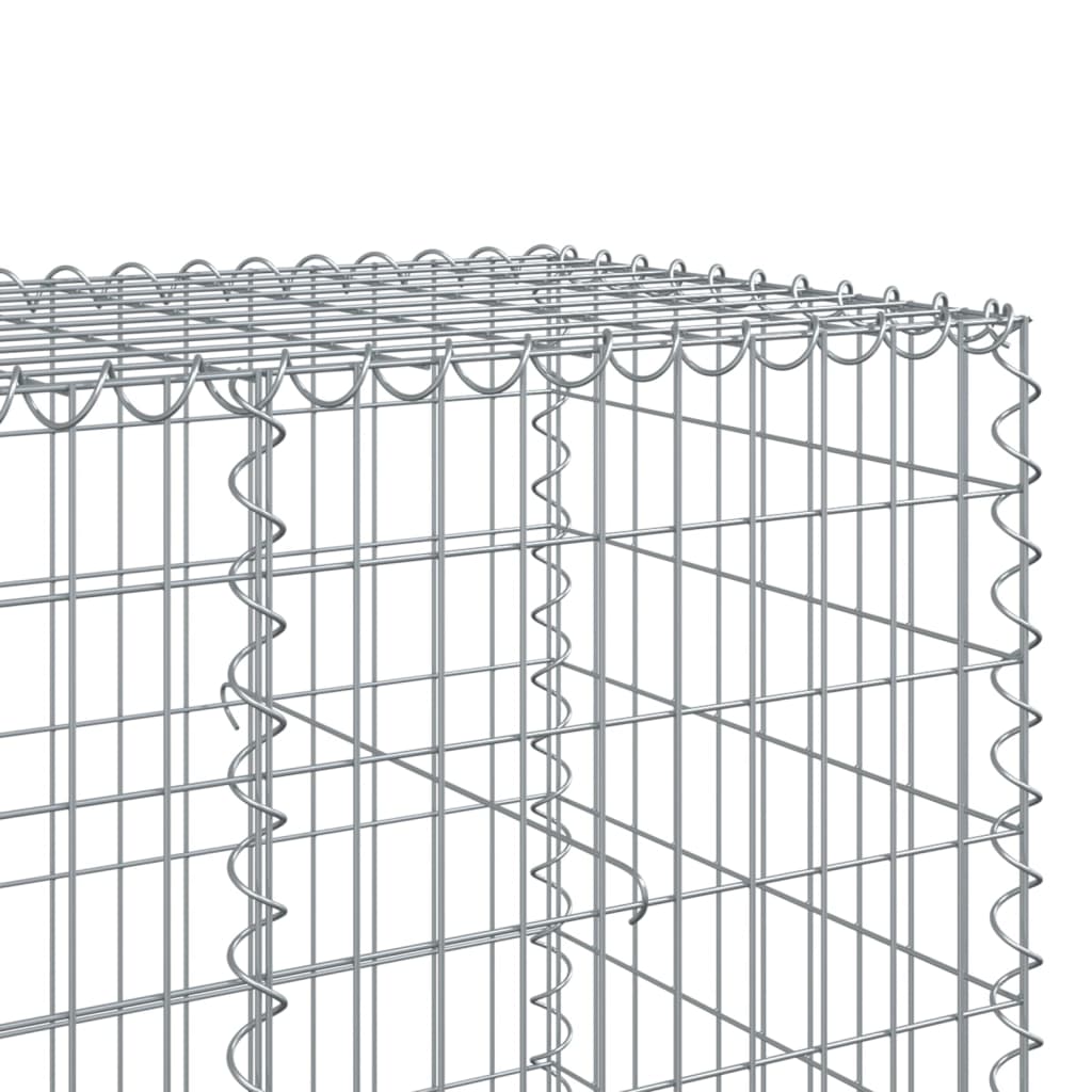 Schanskorf 800x100x100 cm gegalvaniseerd ijzer zilverkleurig - AllerleiShop