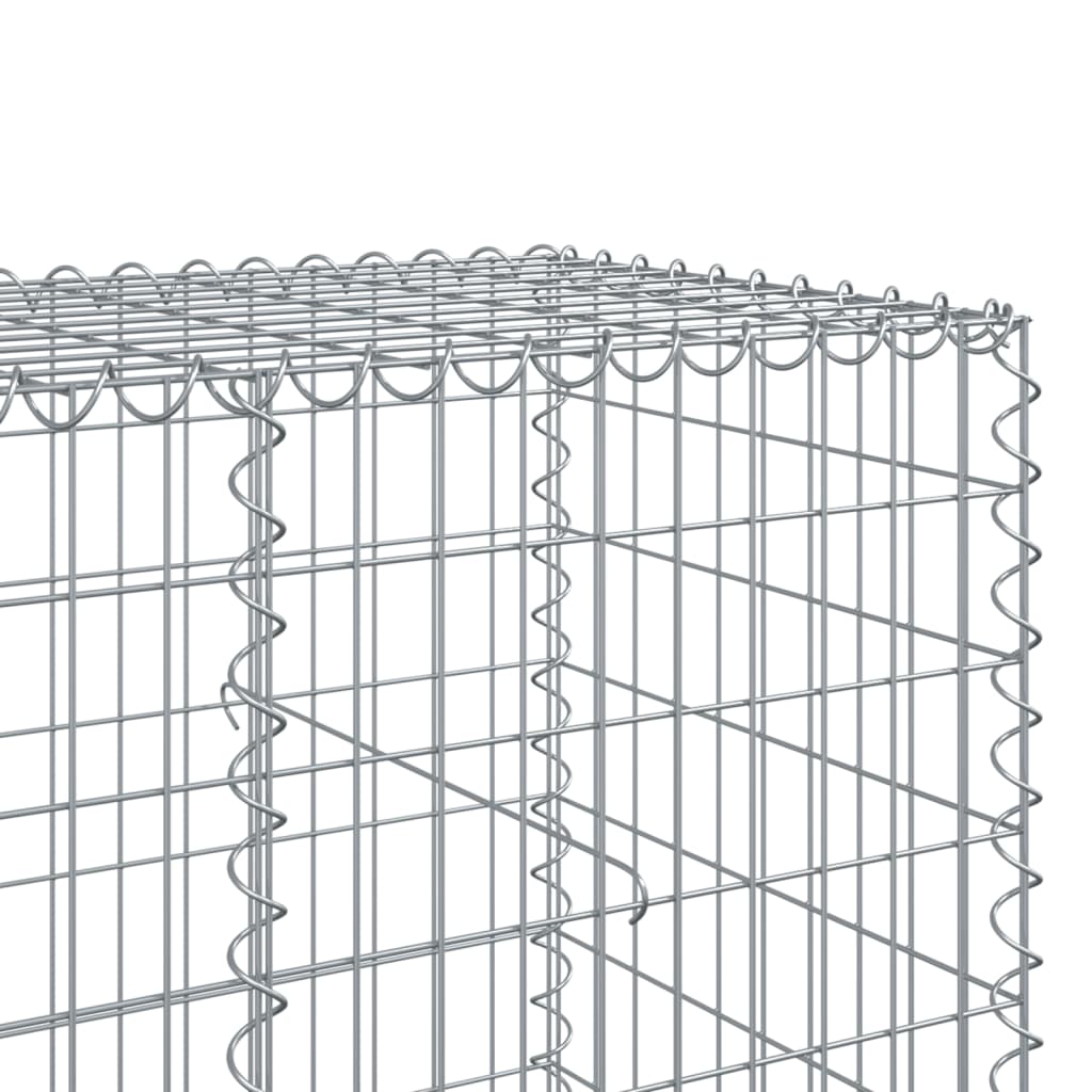 Schanskorf 850x100x100 cm gegalvaniseerd ijzer zilverkleurig - AllerleiShop