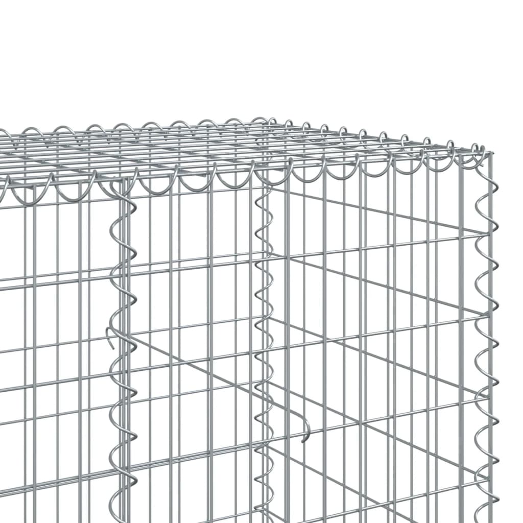 Schanskorf 1000x100x100 cm gegalvaniseerd ijzer zilverkleurig - AllerleiShop