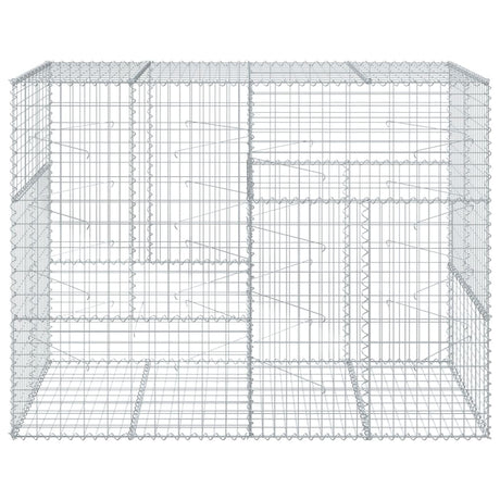 Schanskorf 200x100x150 cm gegalvaniseerd ijzer zilverkleurig - AllerleiShop