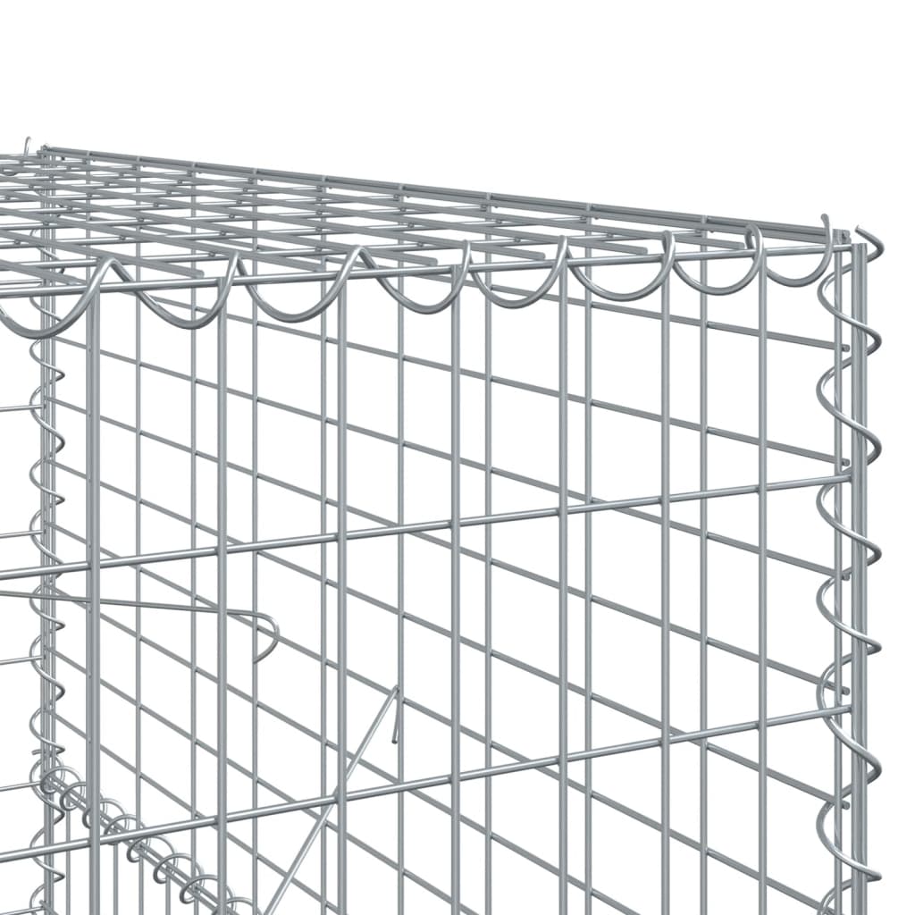 Schanskorf 600x100x150 cm gegalvaniseerd ijzer zilverkleurig - AllerleiShop