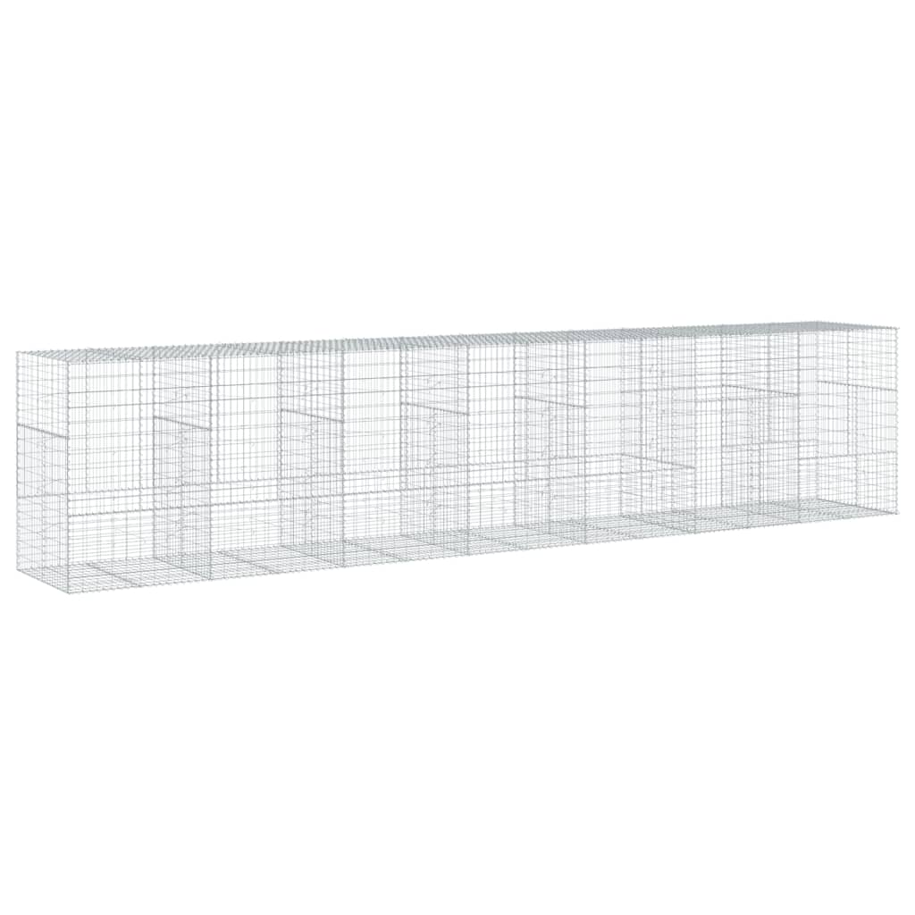 Schanskorf 700x100x150 cm gegalvaniseerd ijzer zilverkleurig - AllerleiShop