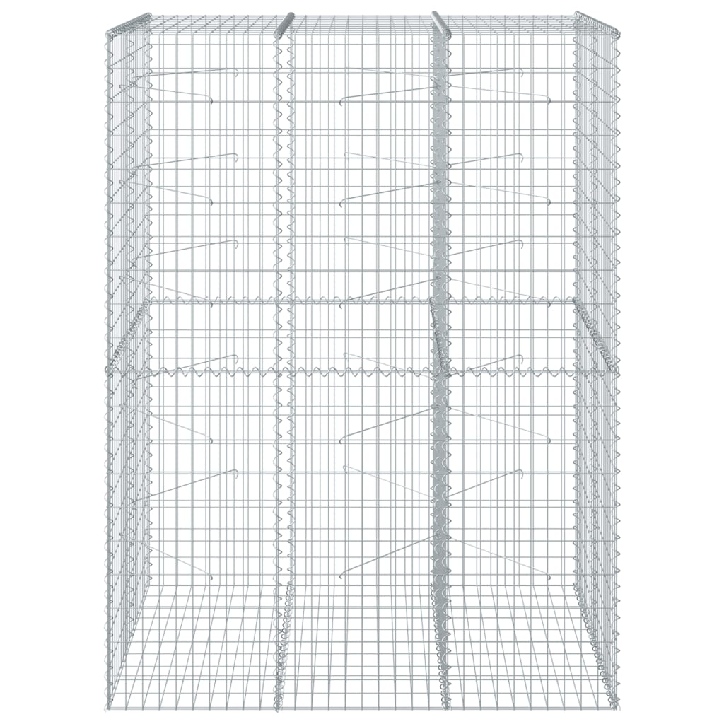 Schanskorf 150x100x200 cm gegalvaniseerd ijzer zilverkleurig - AllerleiShop