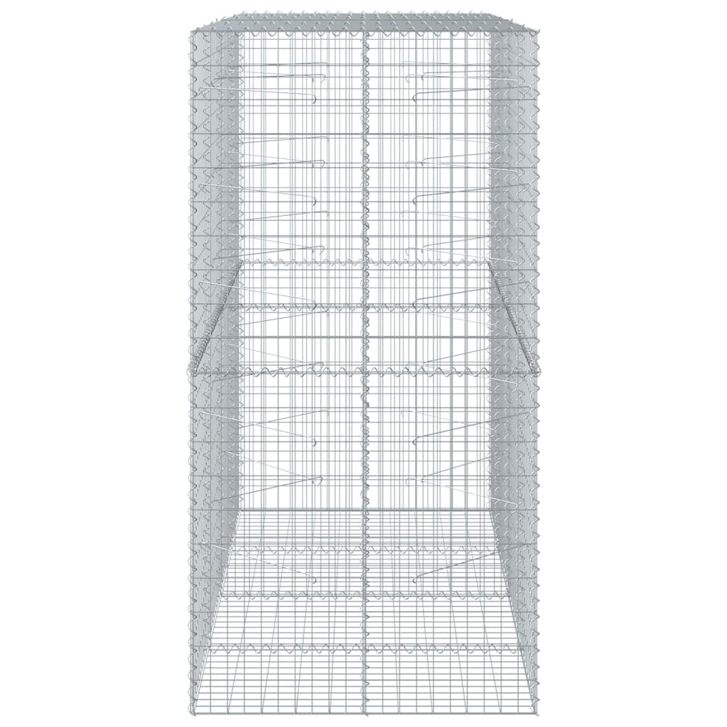 Schanskorf 200x100x200 cm gegalvaniseerd ijzer zilverkleurig - AllerleiShop