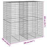 Schanskorf 200x100x200 cm gegalvaniseerd ijzer zilverkleurig - AllerleiShop